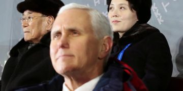 Pence avoids Olympics encounter with North Korean official as Korean athletes march together