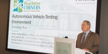 Peachtree Corners announced self driving shuttle testing program