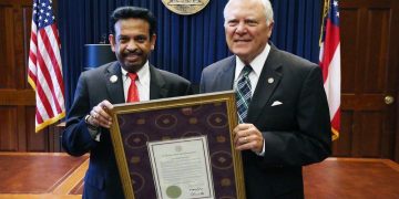 Asian American physician honored with commendation by Gov. Nathan Deal