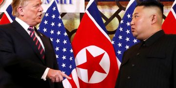 Trump and North Korea’s Kim shake hands to kick off second summit