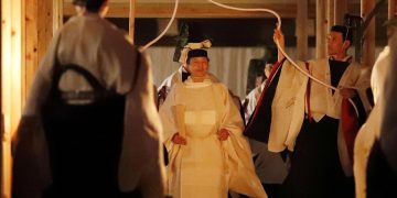 Japan monarch spends symbolic night with goddess to end throne rituals