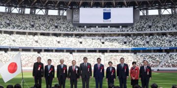 Abe opens Tokyo 2020 National Stadium