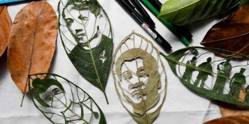 After factory layoff, Filipina cashes in on ‘leaf art’ venture