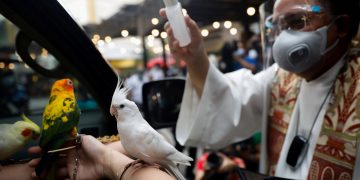 Pandemic prompts drive-through pet blessing in Philippines