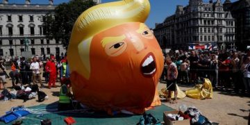 Trump baby blimp lands at London museum