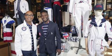 Navy blazers, stripes and flag scarves for Team USA in Tokyo