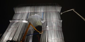 Paris’ Arc de Triomphe is being wrapped in fabric