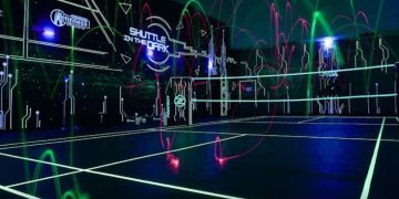 Glow-in-the-dark badminton brings Malaysian players back onto court