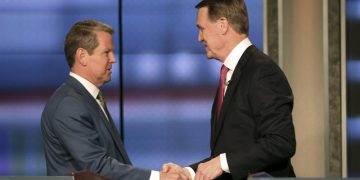 Georgia’s Kemp and Perdue clash over elections in debate