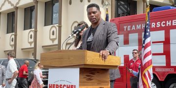 Herschel Walker campaigning at Indian American and Asian American GOP Rally