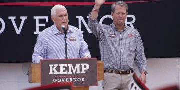 Pence backs GOP’s Kemp as Democrat Abrams hits on Medicaid