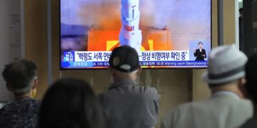 North Korea spy satellite launch fails as rocket falls into the sea