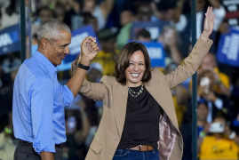 Obama, Springsteen team up with Harris for a rally in Clarkston