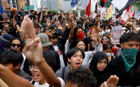 Indonesians protest against graft, wildfires, economic hardship