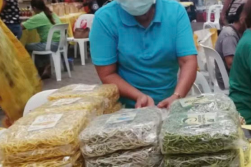 Photo: Vegetable noodles produced by Lublub Fresh Vegetable Noodle-Makers Association at the Kadiwa ng Pangulo at the San Jose de Buenavista Business Park on June 11, 2026. -PNA photo