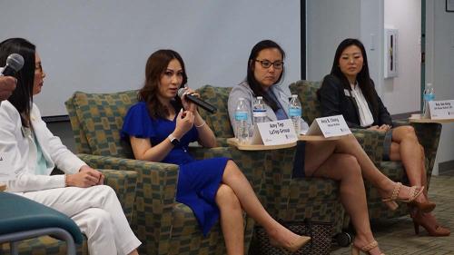 AAPI Women Empowerment & Leadership PanelL-R: Dr. Michelle Au, Amy Tep, Amy Cheng & Soo Hong