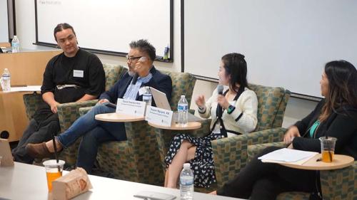 Mental Health Awareness PanelL-R: Bentley Hudgins, Dr David Daesoo Kim, Huyen Nguyen, Victoria Huynh